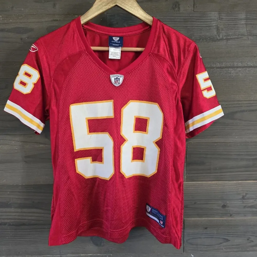 Kansas City Chiefs Derrick Thomas #58 Women's Medium NFL On Field Jersey Red